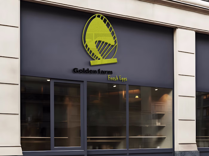 Golden farm fresh eggs logo