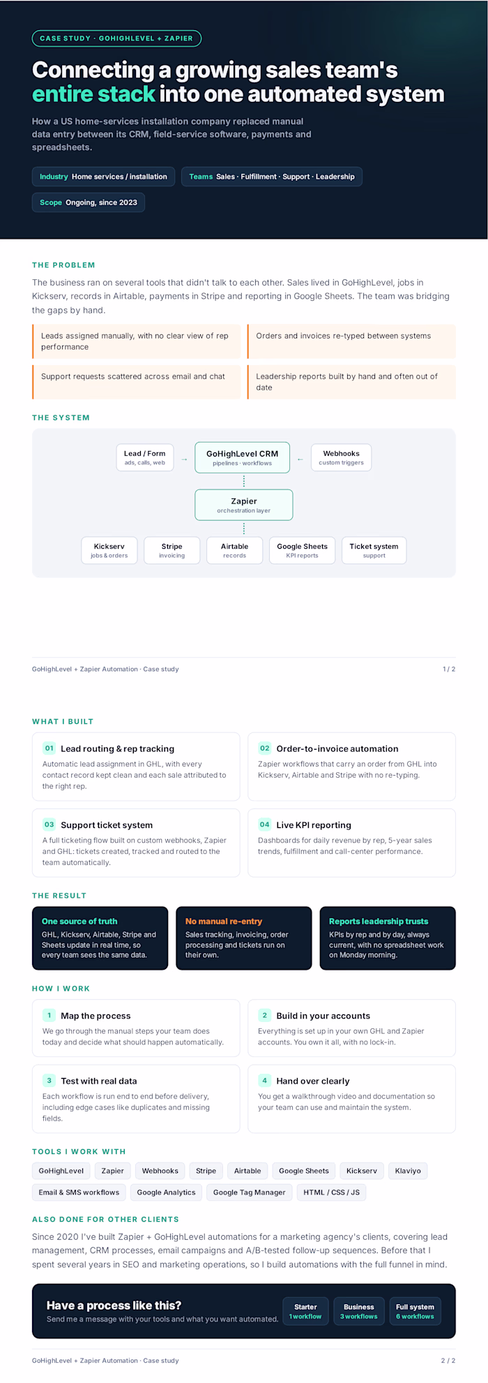 Connecting a Field-Service Company's Entire Stack
