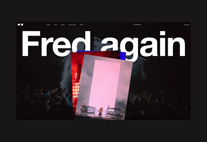 Fred Again: Landing Page Design