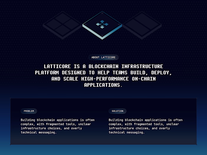 UI/UX Design and Branding for Latticore