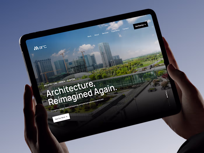 Architecture studio website designed to