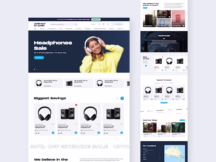 Audio Marketplace Website Design