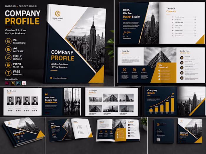 Modern Company Profile Design Template
Present