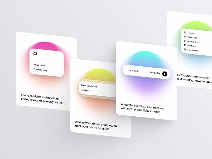 flowly - feature cards