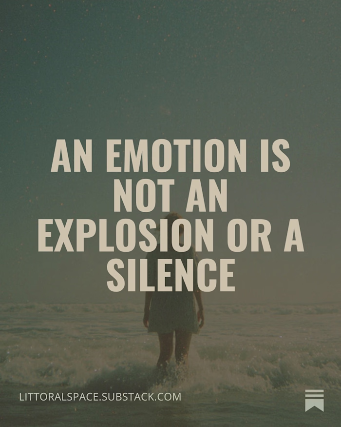 An emotion Is not an