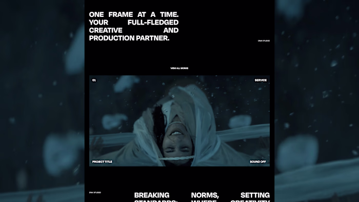 DNA Media: Portfolio Site for a Film Studio