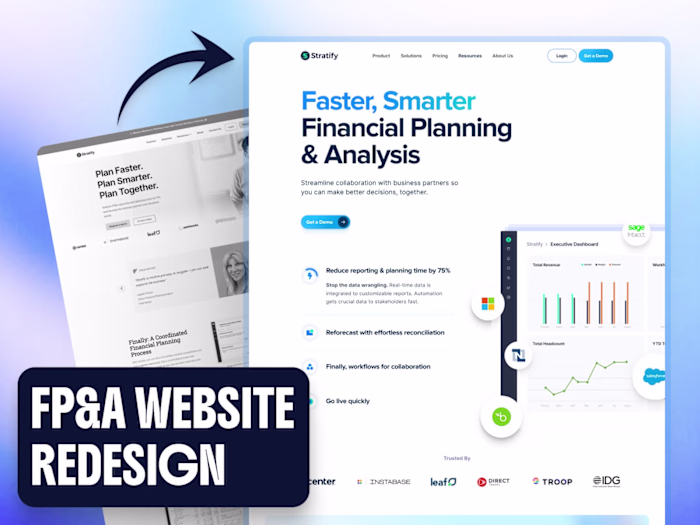 Stratify - FP&A Website Redesign for Enhanced User Experience