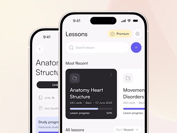 Medical Studing Mobile App | AI Flash Cards & Quizzes Maker