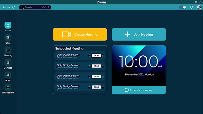 Redesign experience of Zoom - A video conferencing app