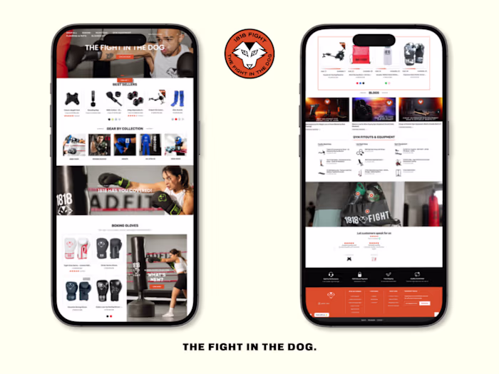 1818 Fight - Shopify Redesign for a Fitness Brand