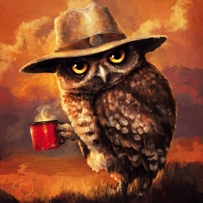 Stories of Coffee and Owls - “Desert Coffee Owl”