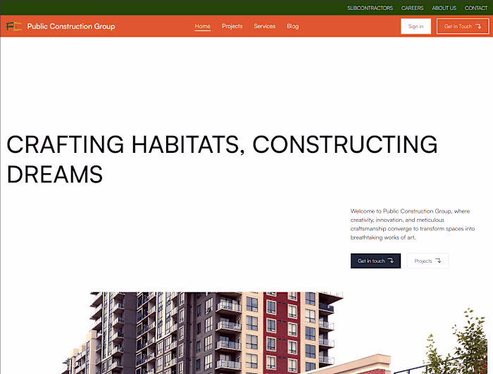 Public Construction Group Website