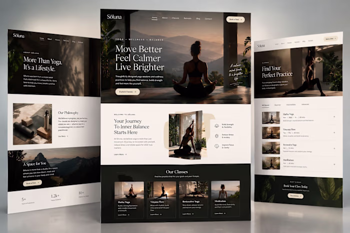 Sōluna Yoga & Wellness Website Design