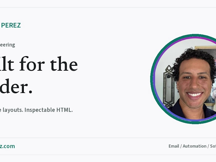 Responsive HTML Email Portfolio