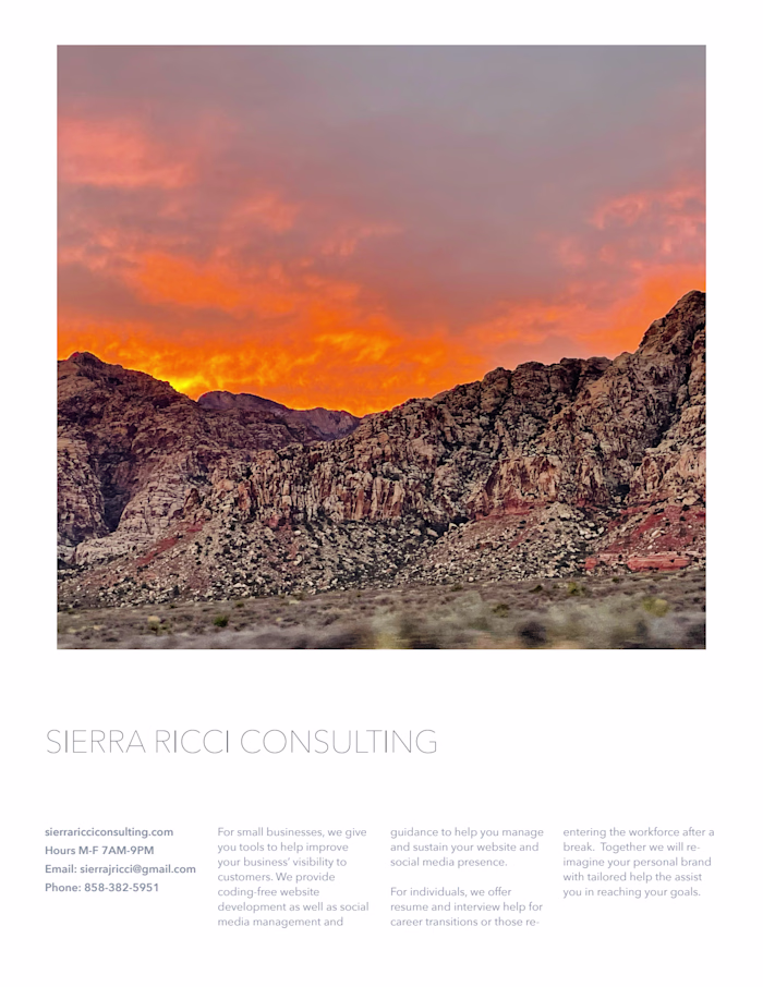 Marketing Flyers/Content Sample