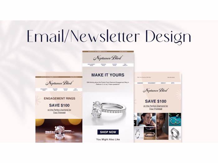 Email Newsletter Design for Jewellery Brand