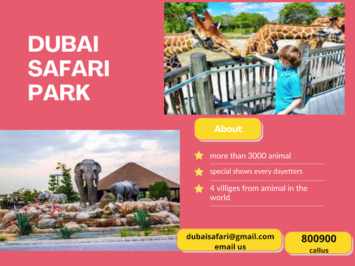 Advertisement for Dubai Safari Park