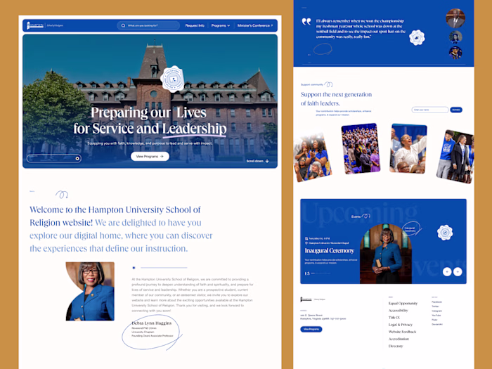 Hampton University Landing Page Design