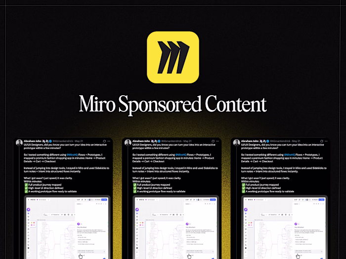 Miro Sponsored X Content Campaign