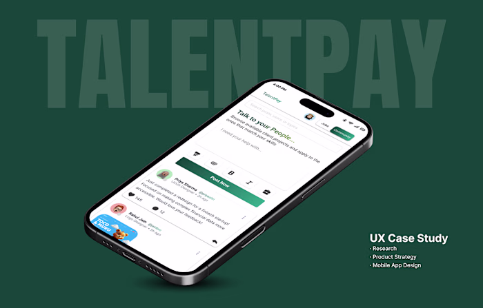TalentPay- UX Case Study | Freelancing Platform