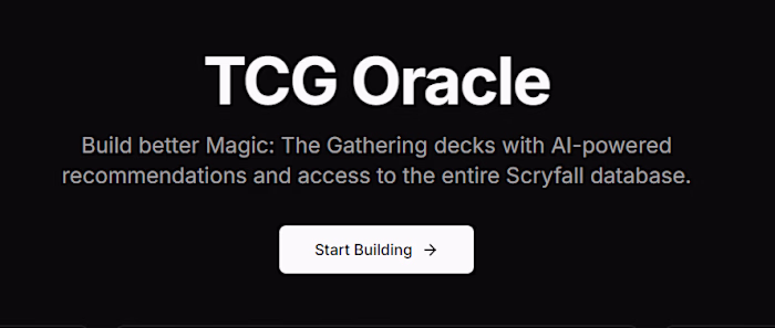 TCG Oracle - Your AI Companion for building Magic: The Gathe...