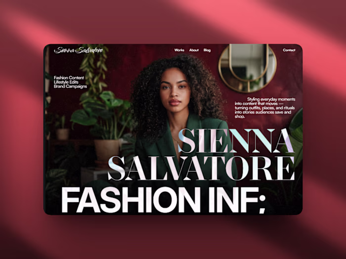 A portfolio site concept for