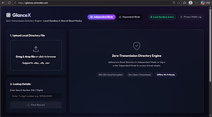 Project title: GlanceX — Zero-Leak