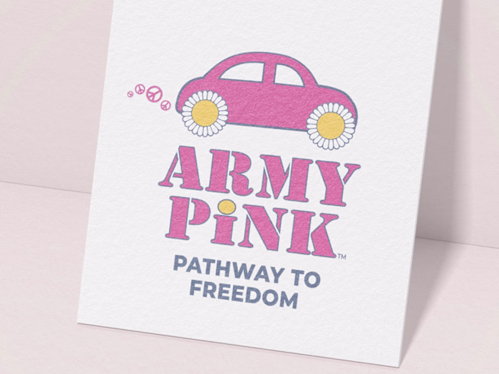 Army Pink logo design and complete branding work, from logo ...