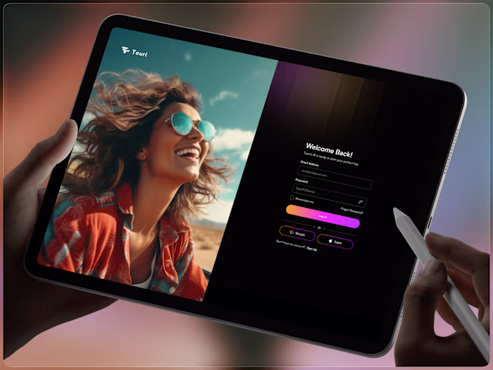 AI Travel Application Login Design