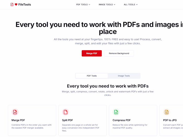 FileTools - Free Online PDF and Image Tools