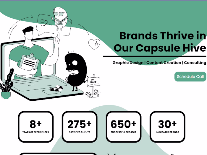 The Brand Capsule Website design. Designed and developed a s...