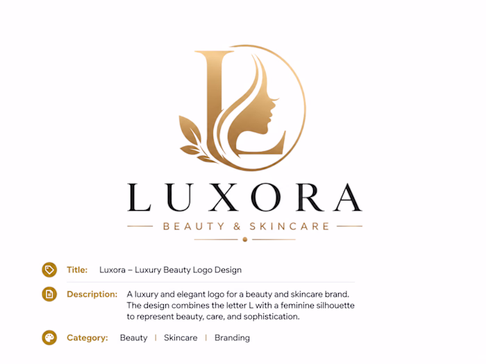 Luxora – Luxury Beauty & Skincare Logo Design