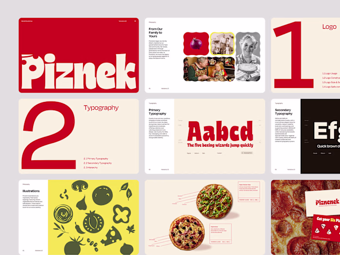 Piznek - Brand Guidelines Pizza