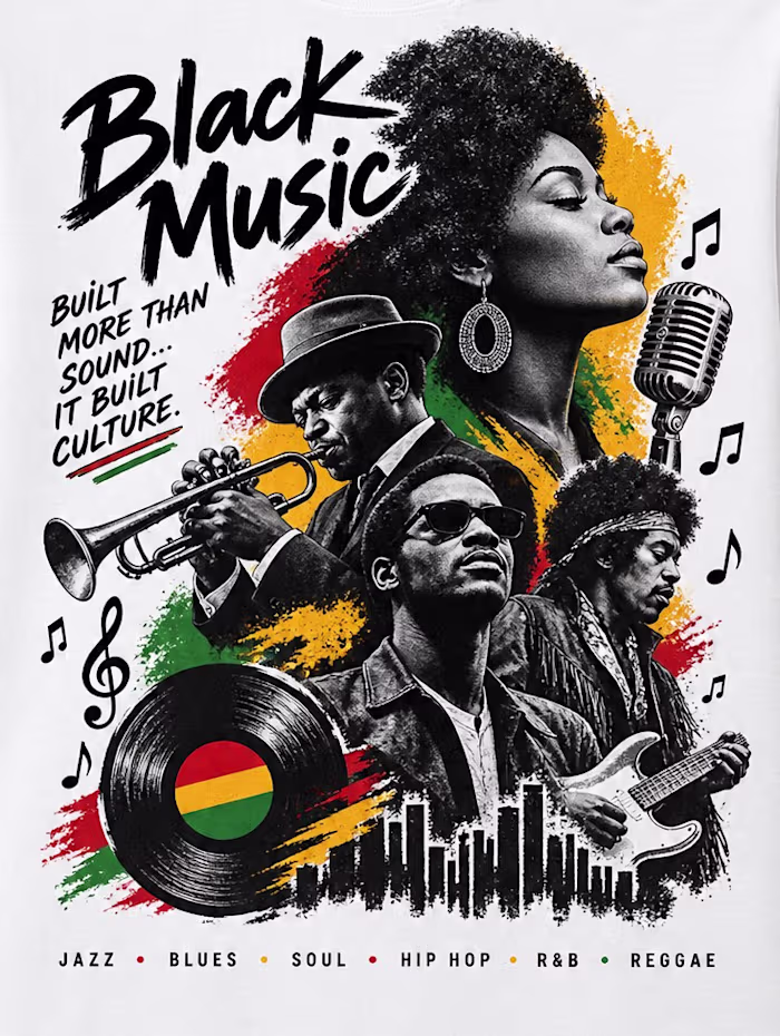  Black Music Poster Design