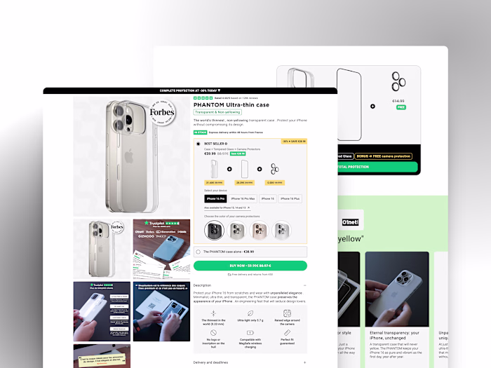 Shop System | Landing Page in Replo with advanced features