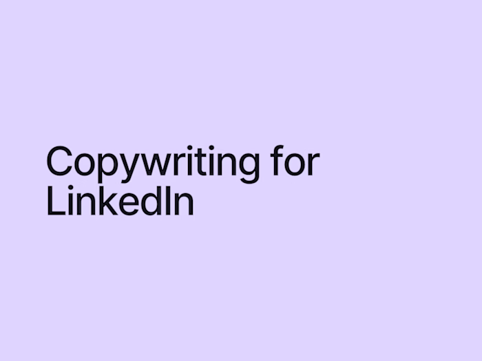 Copywriting for LinkedIn