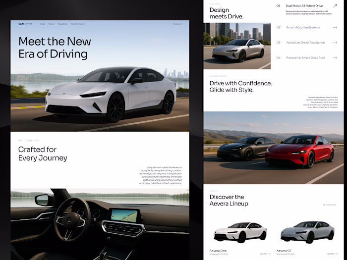 High Tech Car Landing Page Exploration