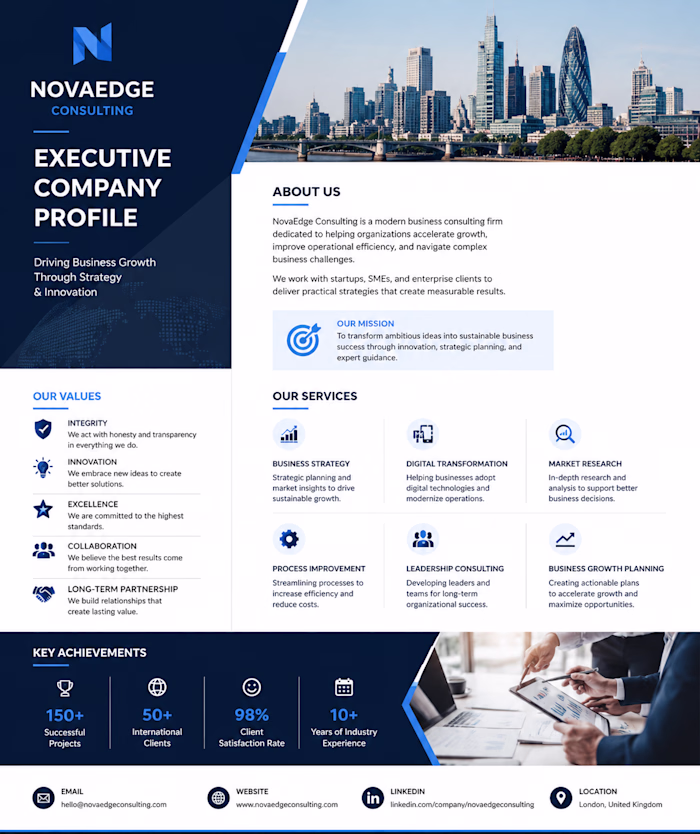 Professional Executive Profile & One-Pager