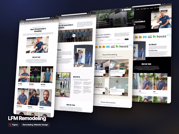 LFM Remodeling | Figma Website Design for a Remodeling Company