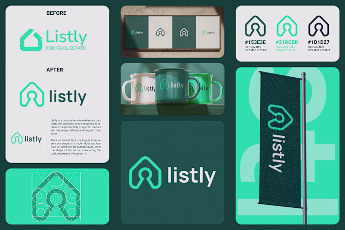 Listly — Logo & Visual Identity Developed the complete brand...
