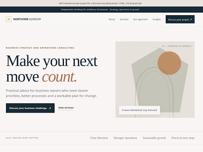 Northstar Advisory — Responsive Business Website Concept