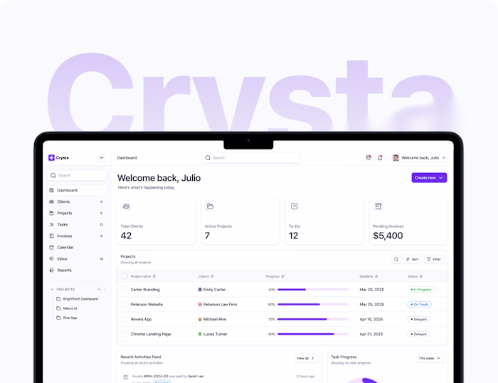 Project Management Platform - Crysta