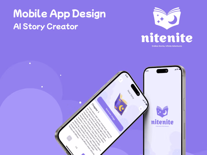 UI/UX Design for AI-driven Story Creator App | Children's App