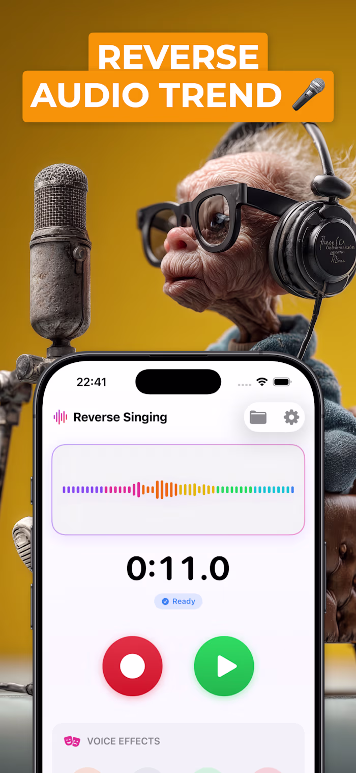 Reverse Audio & Voice Effects App for iOS