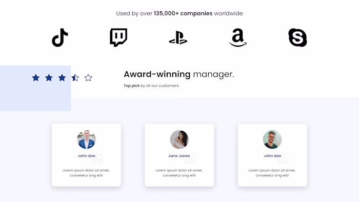 Testimonial Page