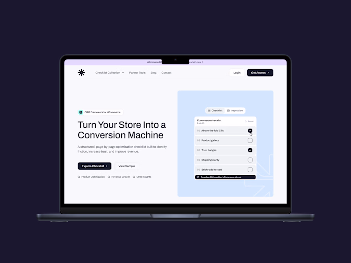 Development of CRO Checklist Platform for Conversion Kite