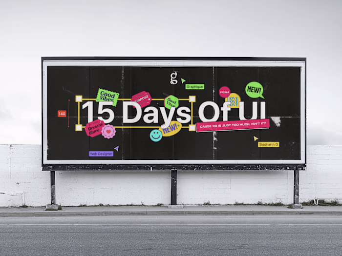 15-Days Of UI | Launch Poster
