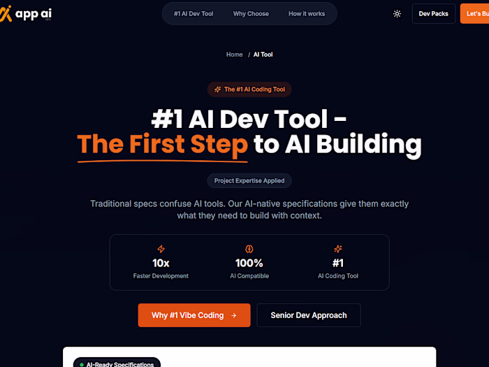 Vibe Coding Tool for AI-Ready
