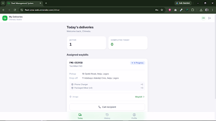 Managing local logistics with fragmented
