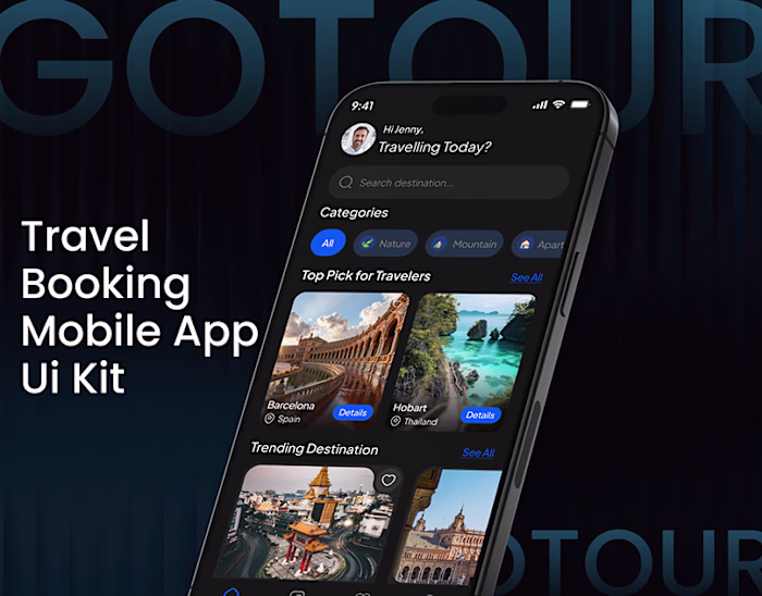 Go tour Travel Booking Mobile App Kit
